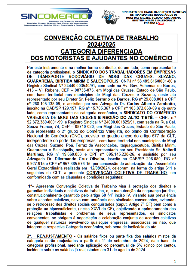 COMÉRCIO 2024/2025